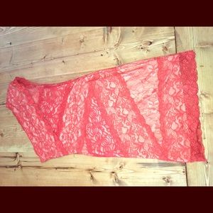 One shoulder lace dress